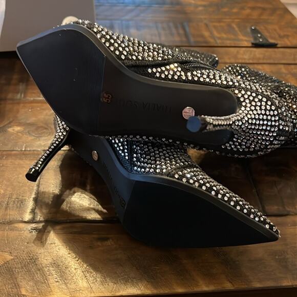 Thalia Sodi Raquell Slouch Pointed-Toe Rhinestone Embellished  Boots NEW 5.5 - Picture 10 of 11
